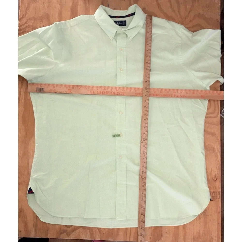 Polo Ralph Lauren XXL 2XL Solid Lime Green Oxford Long Sleeve Classic‎ Fit